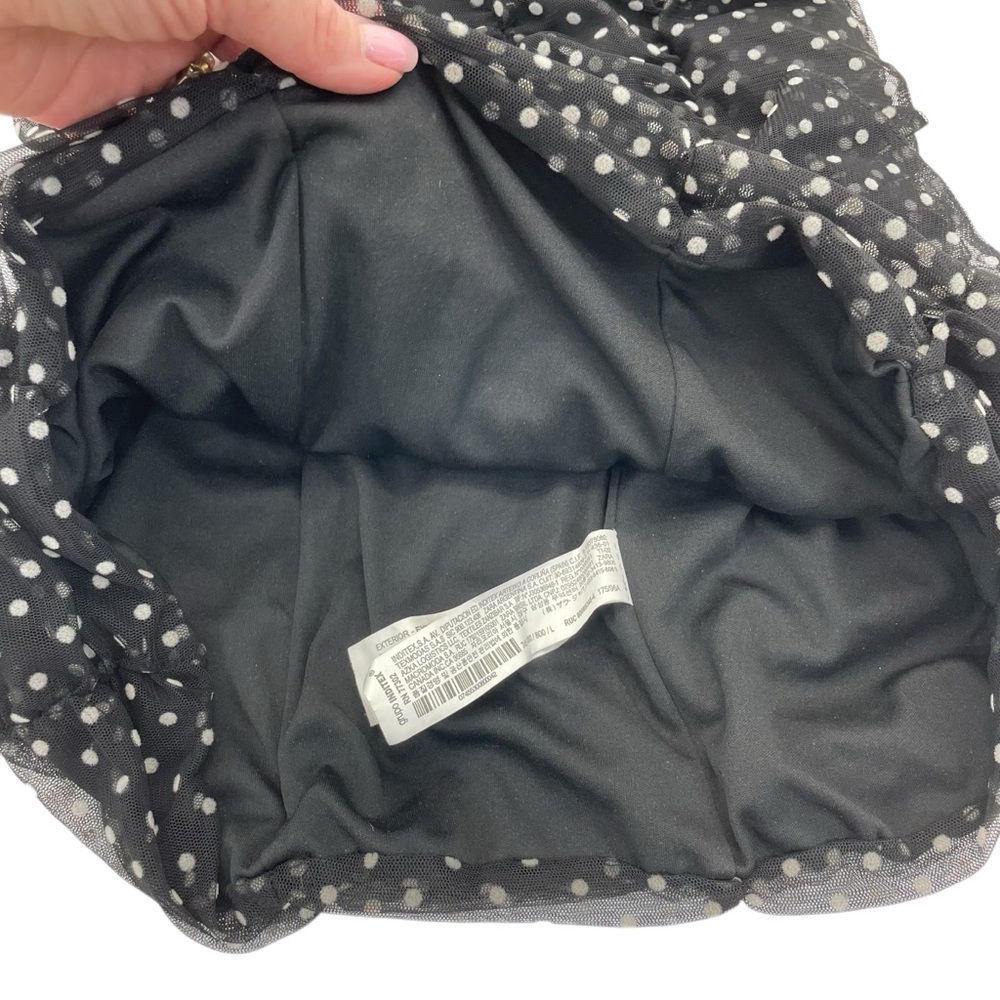 Zara Blogger Fav Ruched Mini Dress Puff Sleeves Large Black/White - Picture 13 of 16